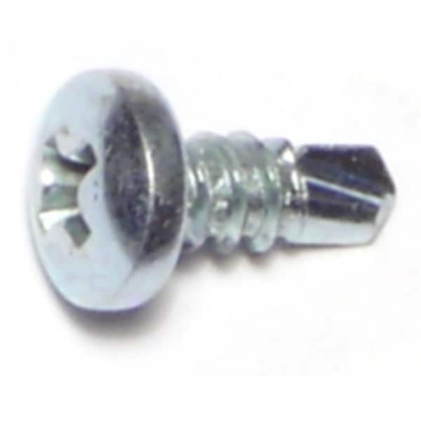 Buildright Self-Drilling Screw, #10 x 1/2 in, Zinc Plated Steel Pan Head Phillips Drive, 1095 PK 09829 - main